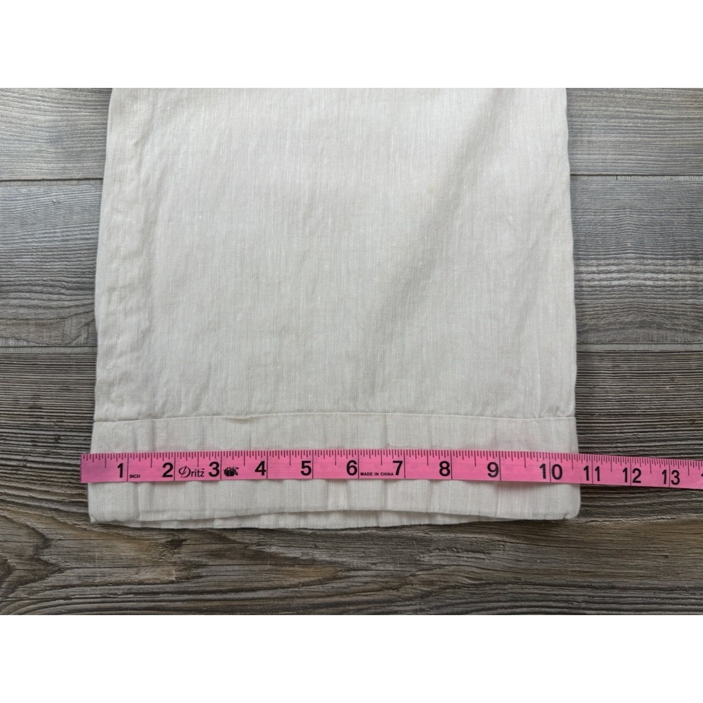 BCBG Maxazria Trouser Pants Beige Linen Blend Wide Leg Size 8 Coastal Preppy - Picture 10 of 13